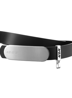 Kami anger X sidereal 联名镜面钢扣牛皮腰带时尚中性针扣皮带男