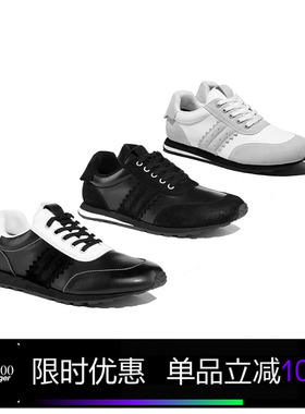 Kami anger原创设计黑色Sneak运动休闲绑带薄底鞋