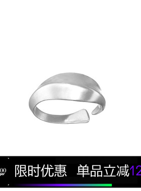 Kami anger  捺形开口戒指原创个性925银开口环戒指中性