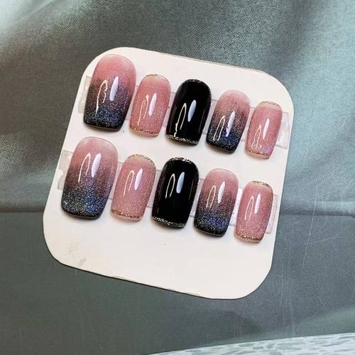 猫眼美甲手工定制高级感穿戴甲闪