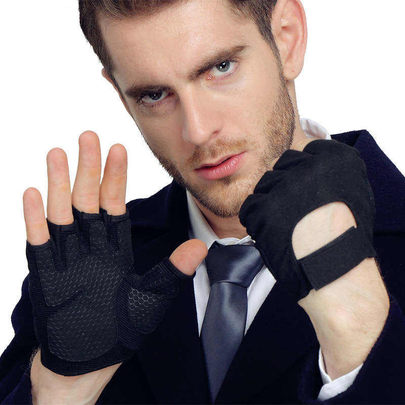 남성과 여성 체육관 덤벨 장비 훈련용 반 손가락 장갑 미끄럼 방지 스포츠 피트니스 사이클링 드라이버 야외 봄 여름