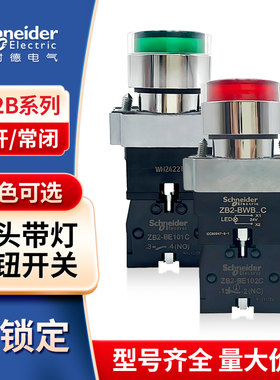 施耐德带灯按钮开关自复位XB2BW34B1C XB2BW35B1CXB2BW36B1现货