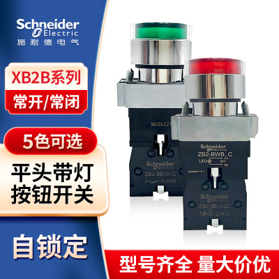 施耐德带灯按钮开关自复位XB2BW34B1C XB2BW35B1CXB2BW36B1现货