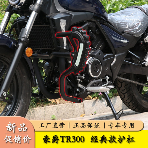 适用于豪爵TR300摩托车保险杠前护杠保护杠防摔包围杠尾箱架改装