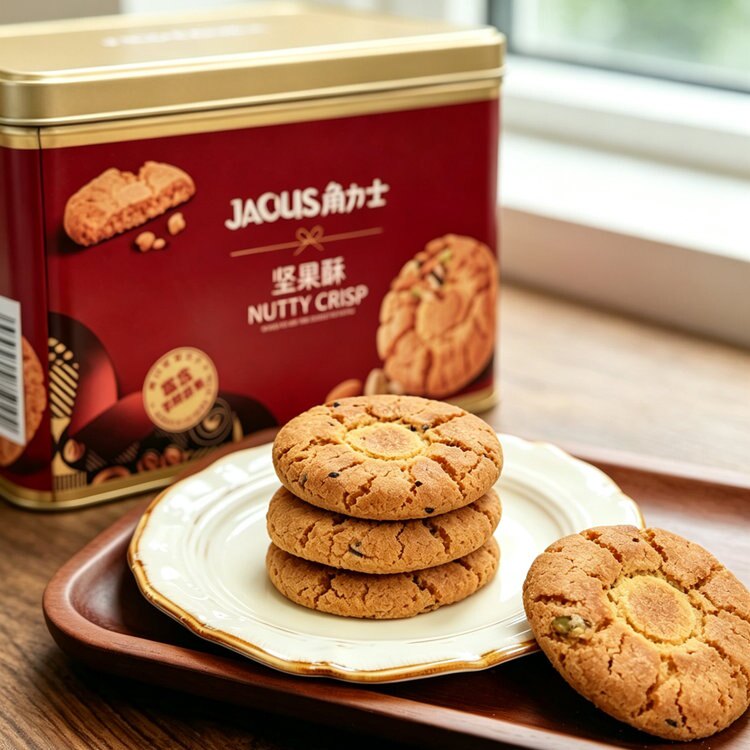角力士坚果酥400g下午茶点心老式果仁桃酥饼干黑芝麻糕点零食礼盒