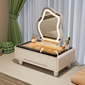飘窗实木软包梳妆台氛围灯现代简约卧室网红小户榻榻米轻奢化妆台