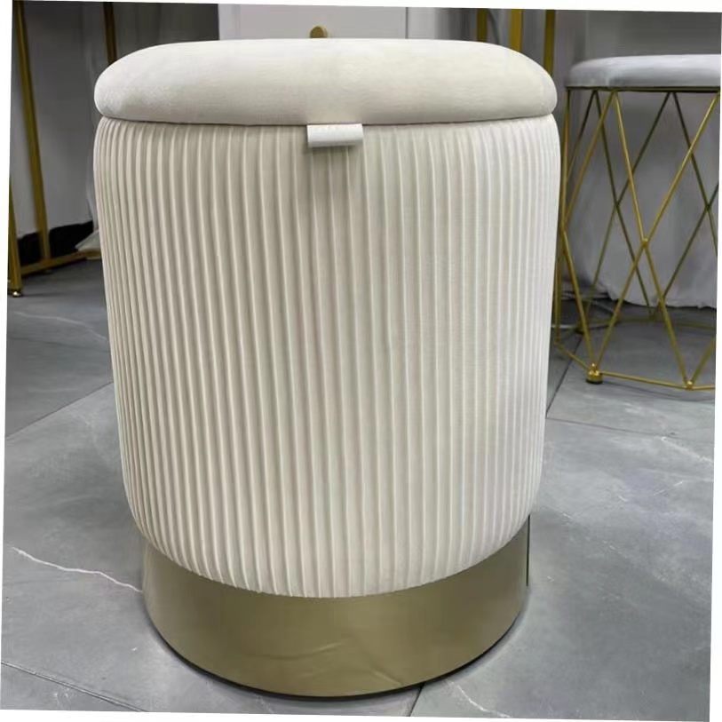 轻奢网红化妆椅家用懒人卧室储物收纳靠背椅梳妆凳美甲