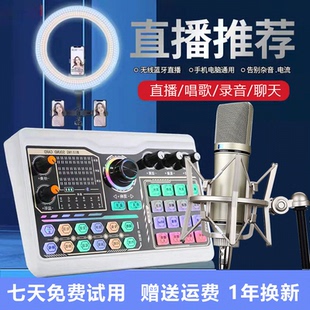 新款P300直播声卡全套设备手机电脑通用k歌神器主播户外唱歌套装
