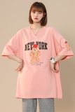 xz1002-1-Y48P25限38夏款中性原创小熊短袖全棉情侣落肩T恤，男装T恤，星座906（原电商a316-1）
