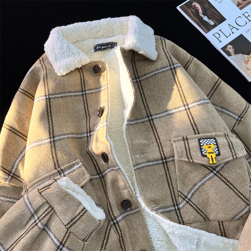 中性款!新款毛呢加绒加厚夹克潮流宽松外套xz1002-1-Y67p105控135，男装夹克，星座906（原电商a316-1）