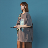 2026夏季新款原创宽松字母印花T恤xz1002-1-Y32P25控38，男装T恤，星座906（原电商a316-1）