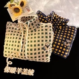 新款小熊刺绣格子加绒加厚羊羔绒棉衣xz1002-1-Y72p128控158，男装棉衣，星座906（原电商a316-1）