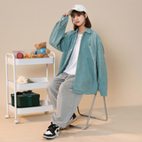 中性款！秋季新款菠萝粒免烫开衫宽松休闲衬衫xz1002-1-Y26P48，男装衬衫，星座906（原电商a316-1）