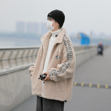 新款美式织带加绒加厚羊羔绒棉衣xz1002-1-Y68p118控158，男装棉衣，星座906（原电商a316-1）