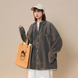 2026年中性春夏季新款灯芯绒免烫开衫衬衫xz1002-1-Y26P48，男装衬衫，星座906（原电商a316-1）