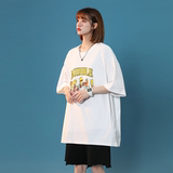 xz1002-Y49P25限39新款印花中性宽松落肩男女短袖，男装T恤，星座906（原电商a316-1）