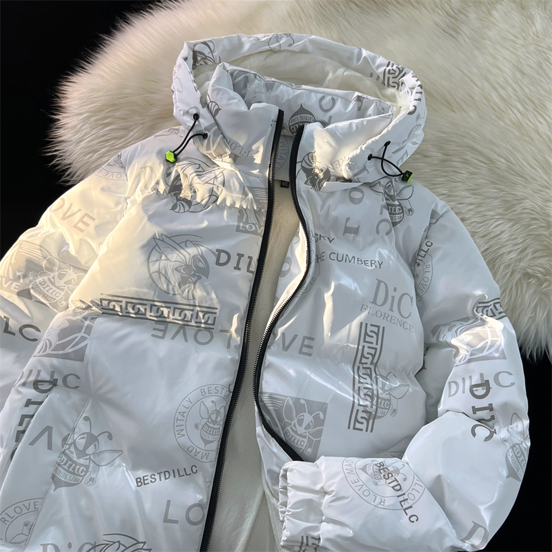 中性款！新款卡通亮面加厚连帽棉袄外套xz1002-1-Y64p128控15，男装棉衣，星座906（原电商a316-1）