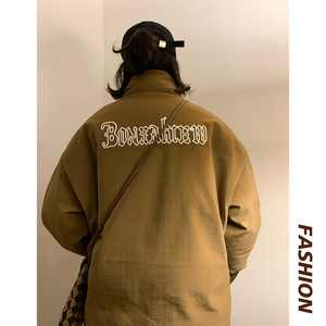 原創(chuàng)潮流PU千鳥格棉衣xz1002-1-Y71p148控188圖片