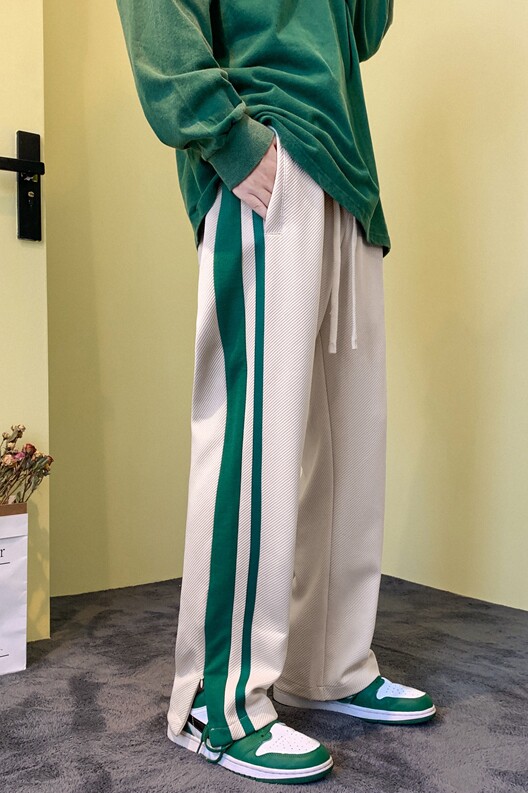 2026新款秋冬款斜纹运动裤潮牌拉链拖地长裤xz1002-1-K50P55,女装休闲裤,星座906（原电商a316-1）