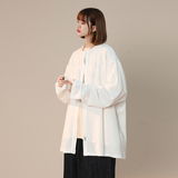 2026秋季新款中性简约纯色圆领宽松开衫衬衫男女xz1002-1-Y56p60，男装衬衫，星座906（原电商a316-1）