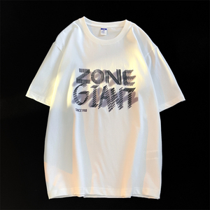 2026新款港风夏季立体字母休闲百搭男女短袖xz1002-1-Y54P25限38