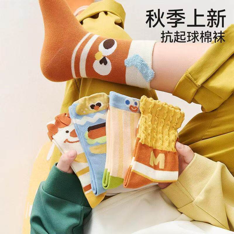 男童袜子春秋薄款高筒袜儿童卡通棉袜秋季袜子中筒袜男孩宝宝袜秋