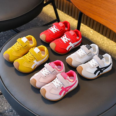 黄色阿甘德训鞋女童2025新款春秋儿童鞋子运动鞋男童低帮板鞋潮牌