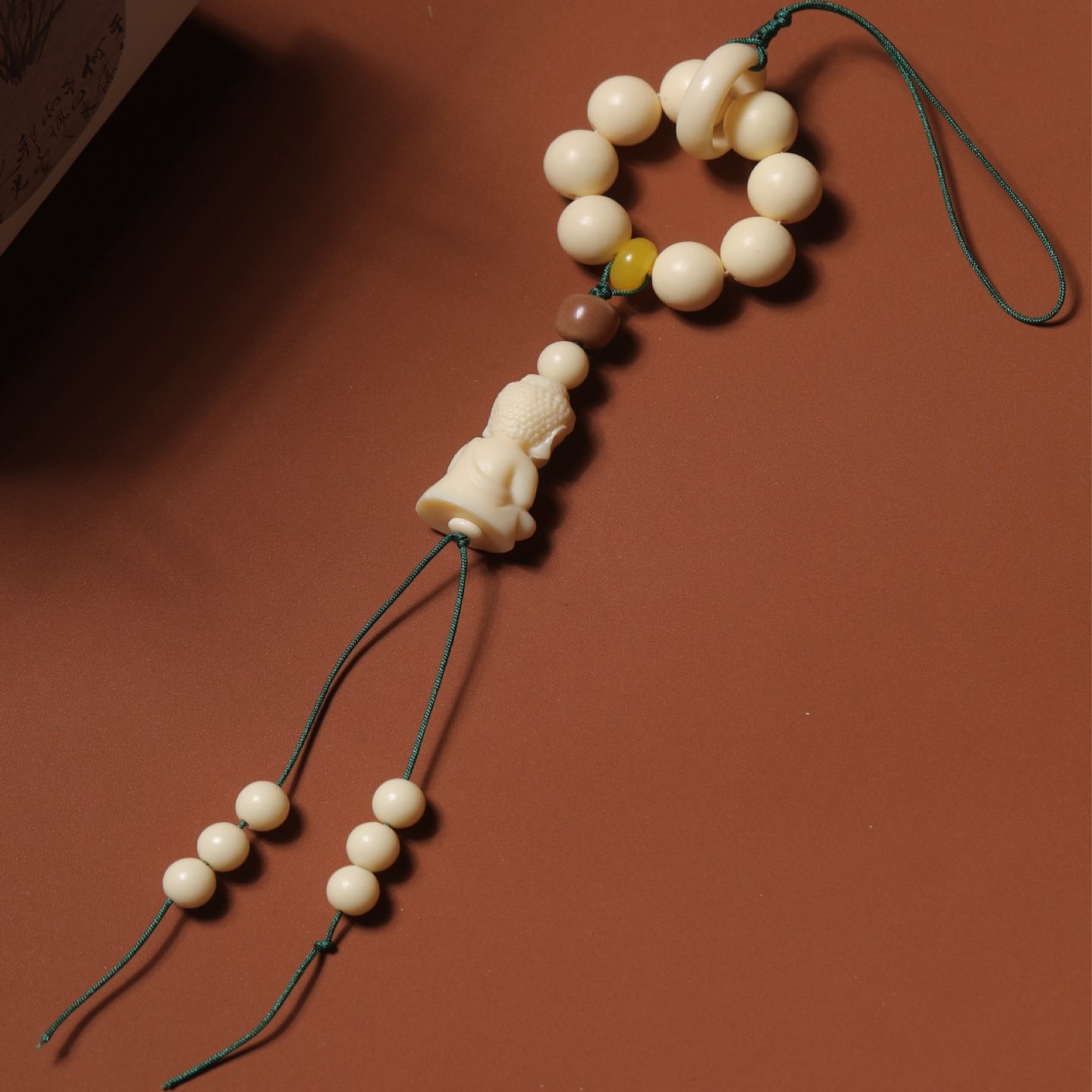 象牙果吊坠宝宝佛像挂饰流苏文玩挂件招财平安车挂饰品1.2送礼