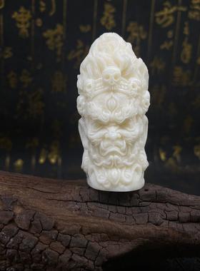 象牙果龙腾四海吊牌雕刻吊坠