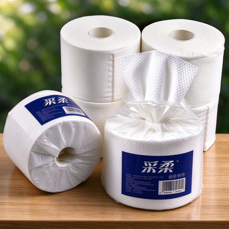 一次性纯棉无纺布洗脸巾美容院专用干湿俩用卷筒式洁面巾棉柔纸巾