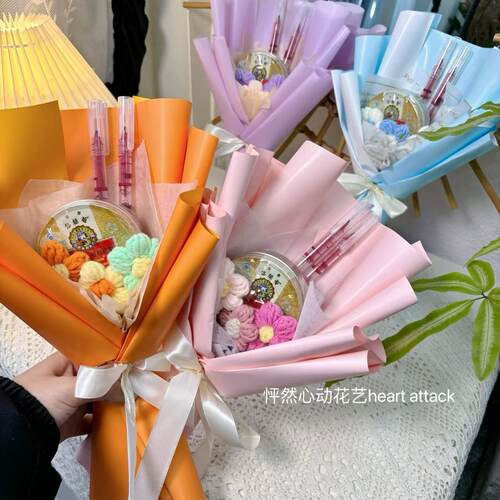 京都念慈菴枇杷润喉糖花束成品实用伴手礼签字笔花束节日批发花