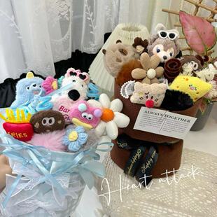 毛绒高地小狗雪莉玫达菲熊包包挂件汽车钥匙扣玩偶公仔花束生日礼