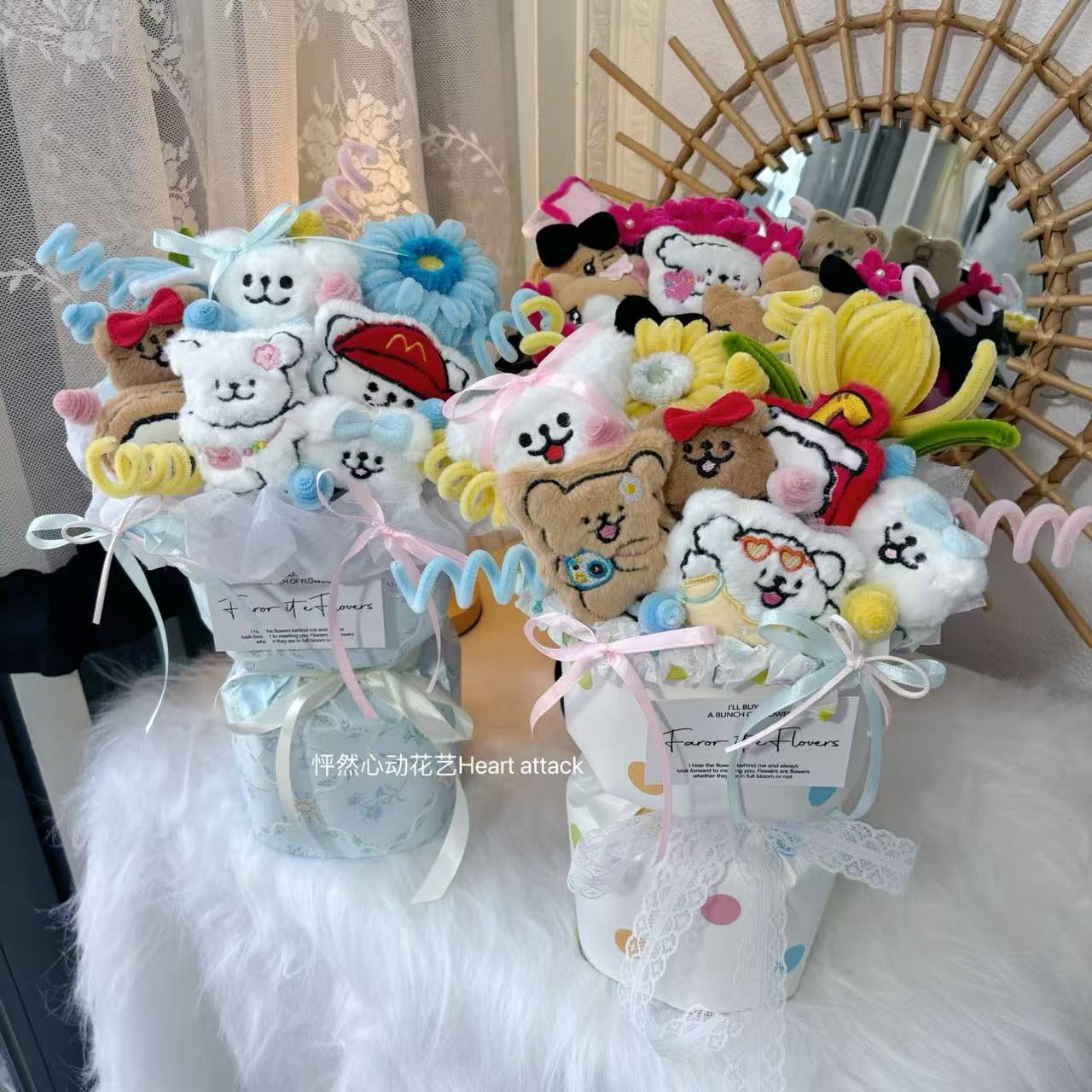 扭扭棒线条狗Hellokitty玩偶公仔成品花束创意精致生日礼物花图片