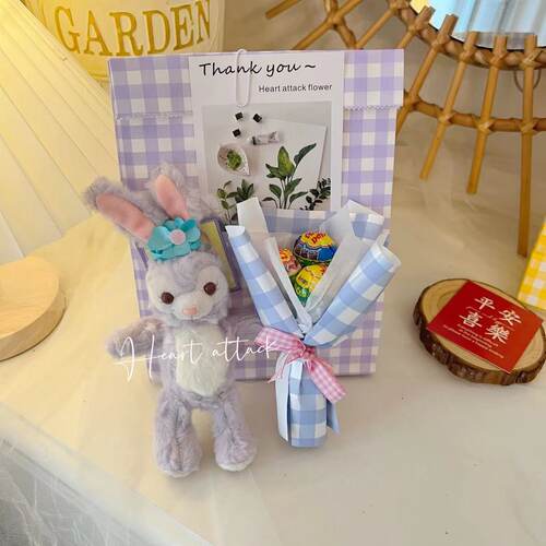 草莓熊星公仔糖糖成品花束