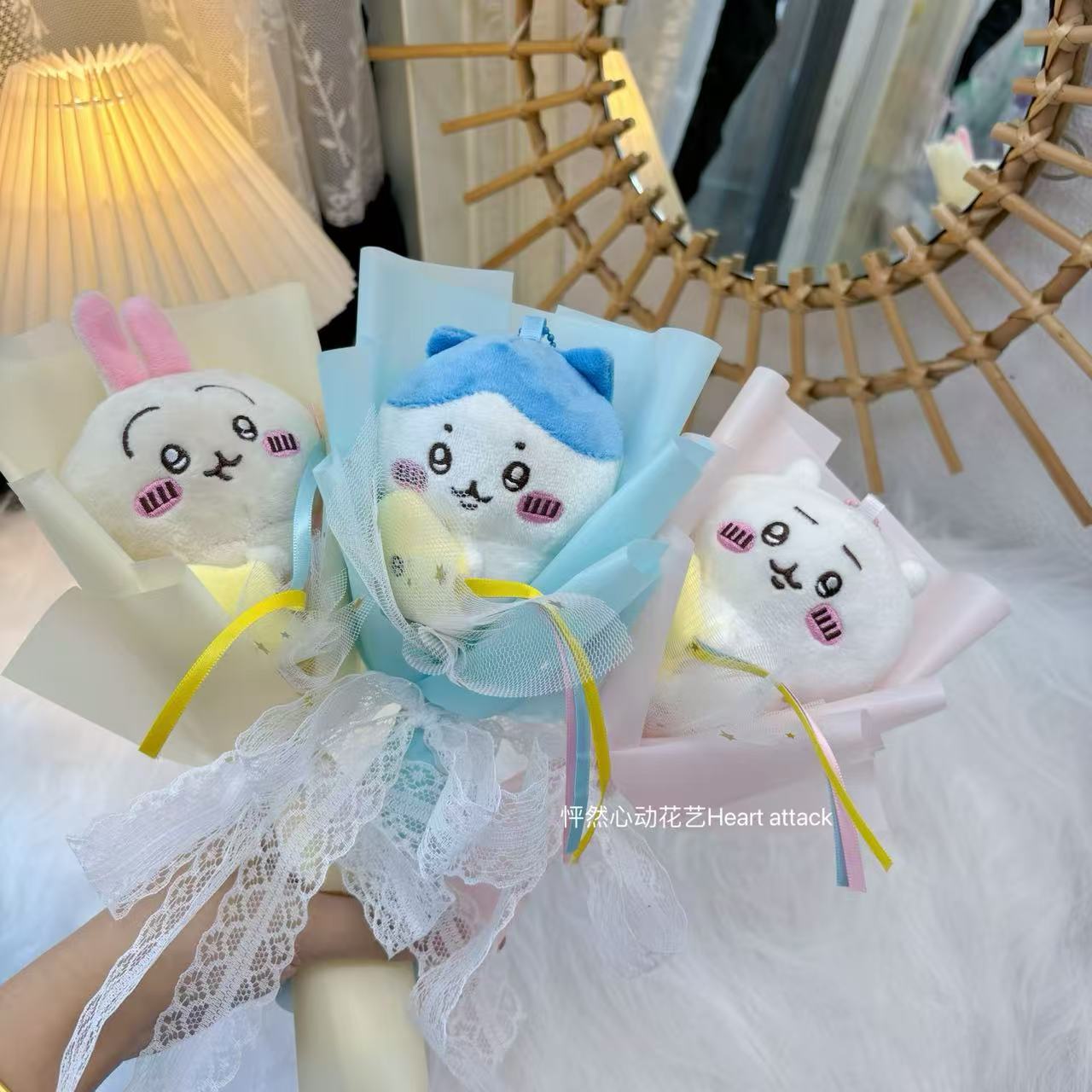 Chiikawa吉易卡哇小八乌萨奇玩偶公仔花束成品免包创意伴手礼物花图片