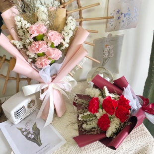 教师节礼物花束母亲节创意香皂花康乃馨干花束送妈妈生日礼送老师