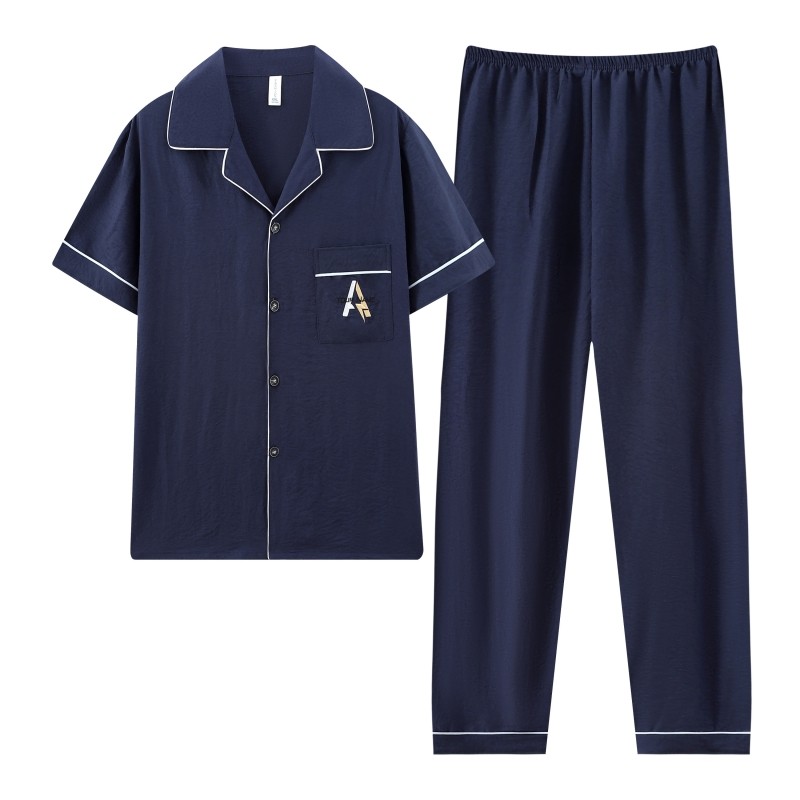 夏天中年人短袖睡衣男士纯棉爸爸薄款加肥开衫青中年加大码家居服,女士内衣/男士内衣/家居服,睡衣/家居服套装,淘宝优惠券,粉丝福利购,淘宝优惠卷