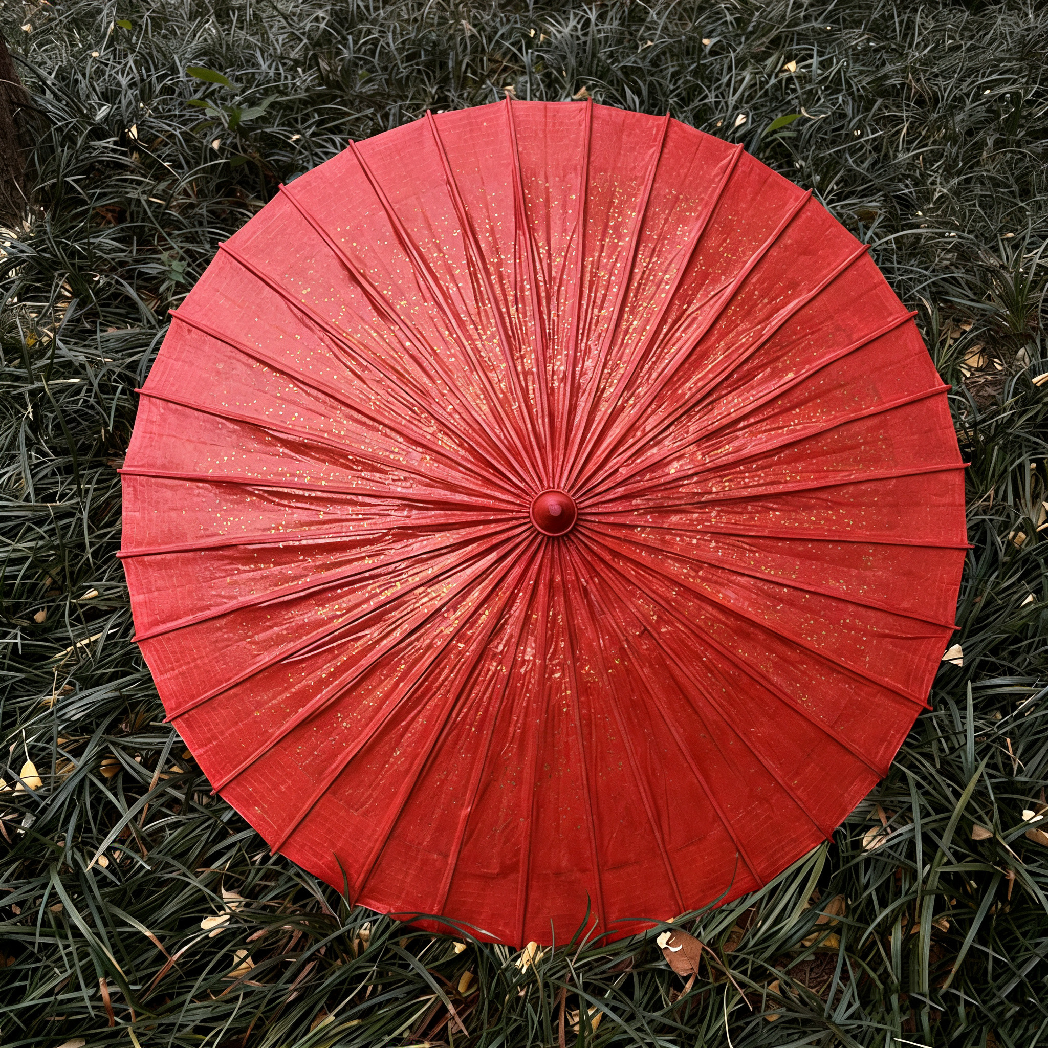 物新工坊油纸伞  浮金 非遗古风婚伞红伞洒金舞蹈伞接亲结婚雨伞