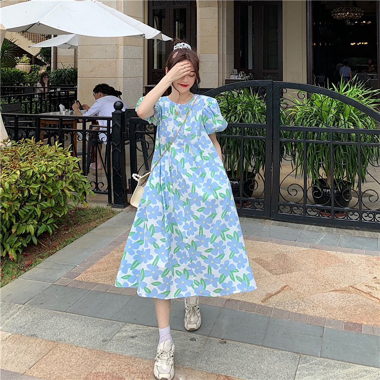 孕妇装夏季碎花裙子夏季网红款孕中期高级感孕妇装夏连衣裙宽松版