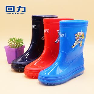 回力新款红色10岁雨鞋防滑中大童套脚雨靴中筒水鞋女童水胶鞋子鞋
