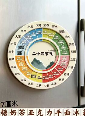 二十四节气转盘冰箱贴复