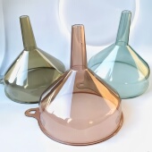 倒油神器塑料漏斗大号宽口工具厨房大口径透明加厚分装 酒漏液体锥