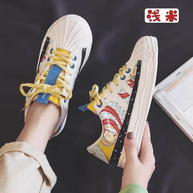 环球棉鞋女冬加绒板鞋保暖涂鸦帆布鞋学生百搭二棉小白鞋贝壳头,女鞋,休闲板鞋,淘宝优惠券,粉丝福利购,淘宝优惠卷