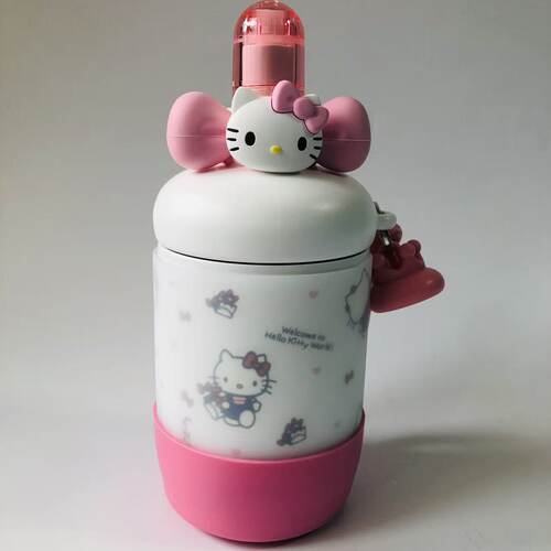 硅胶杯套三丽鸥HelloKitty500ml儿童水杯保护套防磕碰防滑杯套