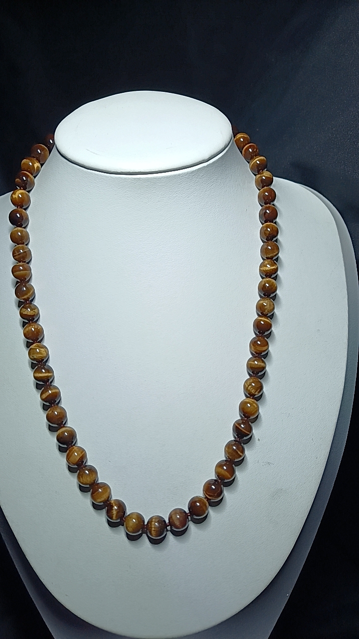 原创设计 主图款 卡7.6m+天然黄虎眼石项链 45cm