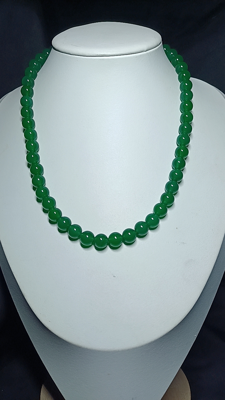原创设计 主图款 卡8.2+A级绿玛瑙项链 42cm
