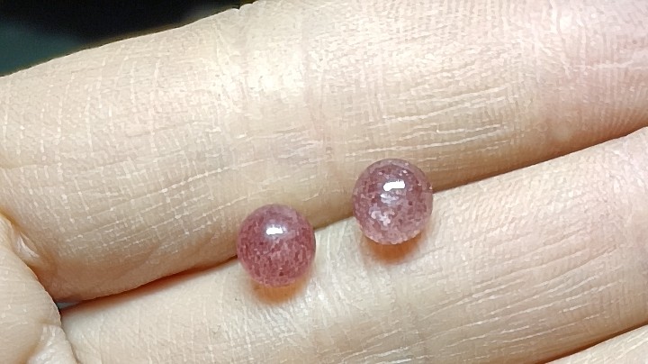 主图款 卡6+天然草莓晶耳钉