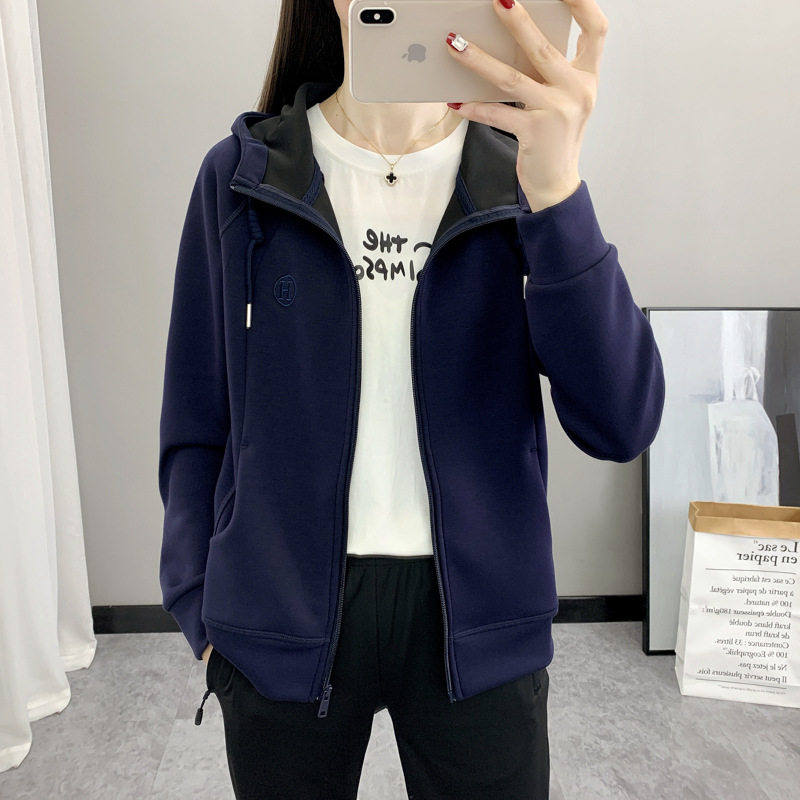 新款外套女户外卫衣连帽开衫弹力春秋冬可穿时尚百搭舒适韩版