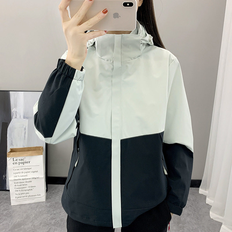 LOGO量大可以优惠抖音爆款秋冬新款加厚冲锋衣女三合一可拆卸内胆