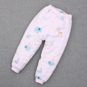 高腰护肚裤 中大童学生内穿内胆加厚纯棉棉裤 冬季 手工儿童棉花棉裤